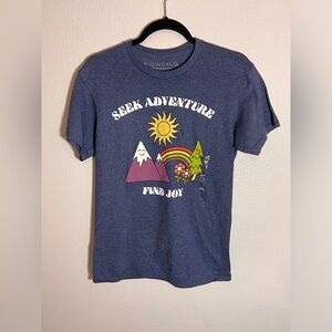 Bioworld “Seek Adventure, Find Joy” Graphic Tee – Size S – New with Tags